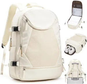 wepadre Beige Mochila De Viaje Large Travel Backpack Carry On Flight Approved Personal Item Backpack Traveling Backpack Carry On Backpack For Women Frontier Airlines Personal Item Travel Bag
