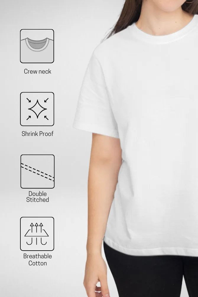 White and Red Plain T-shirts Combo for Women