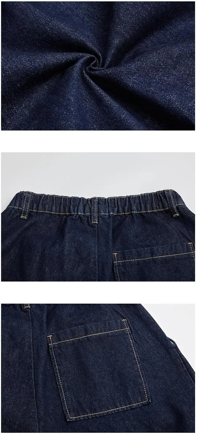 Wide Leg Jeans for Men Loose Casual Harem Denim Jeans Pants Japanese Harajuku Streetwear Jeans Trousers