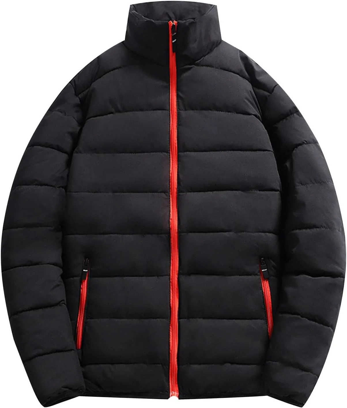 Winter Solid down Jacket for Men Stand Collar Puffer Jackets Lightweight Warm Windproof Coat Quilted Jacket Outwear