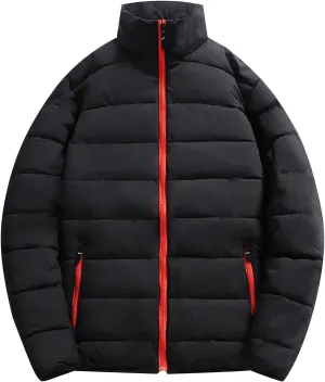 Winter Solid down Jacket for Men Stand Collar Puffer Jackets Lightweight Warm Windproof Coat Quilted Jacket Outwear