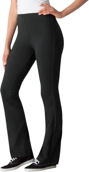 Woman Within Plus Size Tall Stretch Cotton Side-Stripe Bootcut Pant