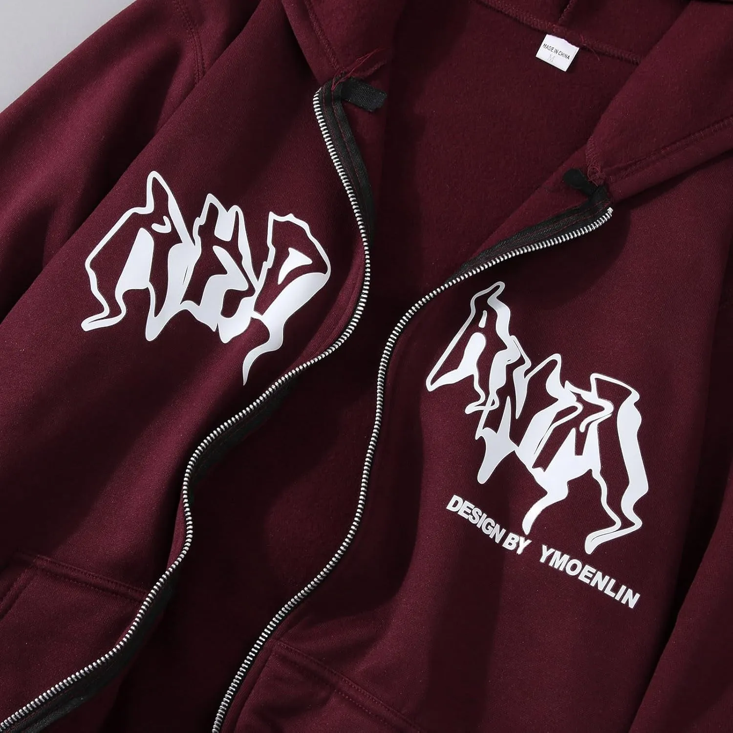 Women Men Y2K Zip Up Oversized Hoodie Dragon Graphic Emo Grunge Alt Baggy Fleece Jacket 90s Punk Streetwear Tops