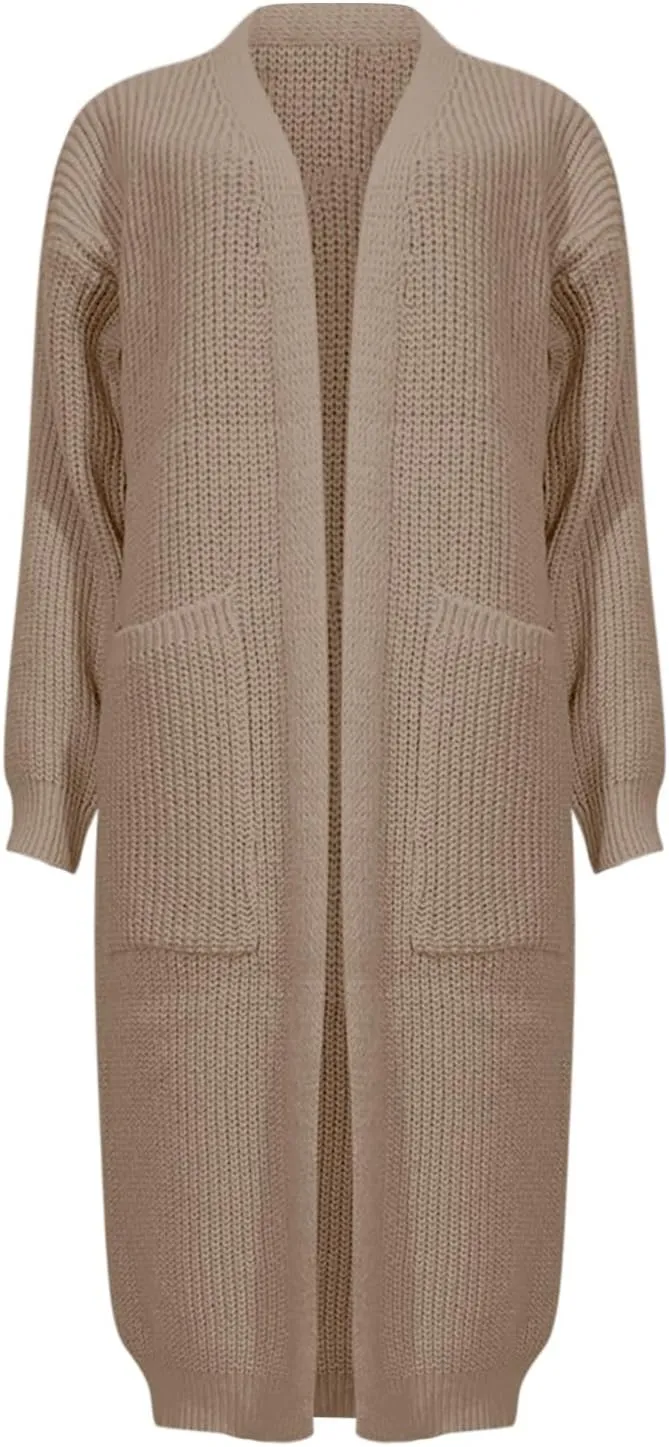 Womens Cardigan Chunky Knit Open Front Sweaters Long Sleeve Oversized Knit Cardigans 2023 Winter Cardigan Lightweight Shrugs