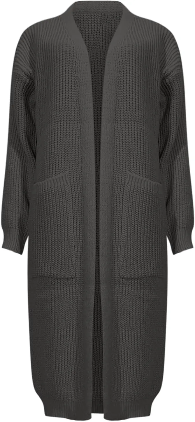 Womens Cardigan Chunky Knit Open Front Sweaters Long Sleeve Oversized Knit Cardigans 2023 Winter Cardigan Lightweight Shrugs