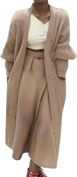 Womens Cardigan Chunky Knit Open Front Sweaters Long Sleeve Oversized Knit Cardigans 2023 Winter Cardigan Lightweight Shrugs