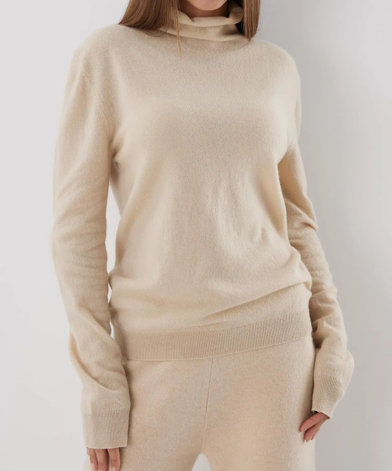 Womens Cashmere Sweater Turtleneck Long Sleeve Pullover High Neck Relaxed Fit, Fall Outfits Sweater, Trendy Tops