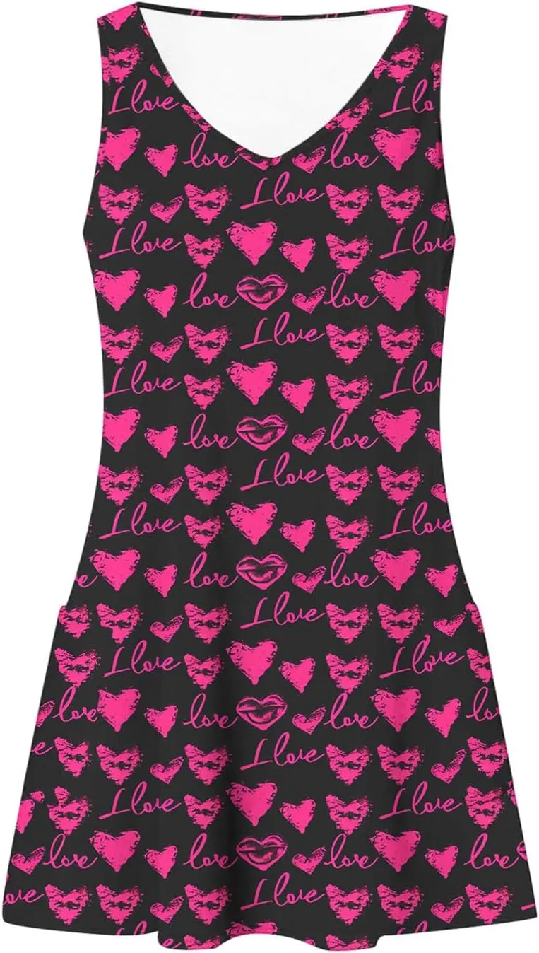 Women's Casual Boho Tank Dress Summer Beach Sundress Vintage Floral Printed A-Line Dresses Elegant Midi Sundresses