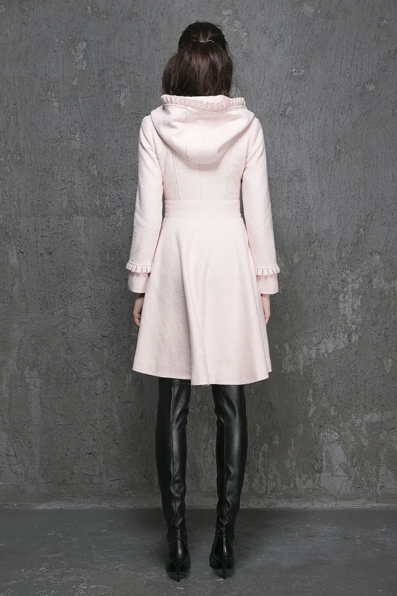 women's hooded wool jacket 1352