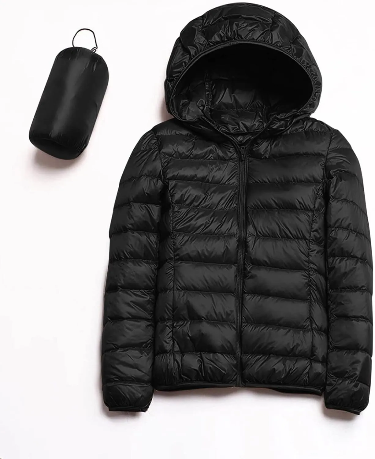 Women's Lightweight Long-Sleeve Water-Resistant Packable Hooded Puffer Jacket Winter Coat Women Down Coats Ski Jacket