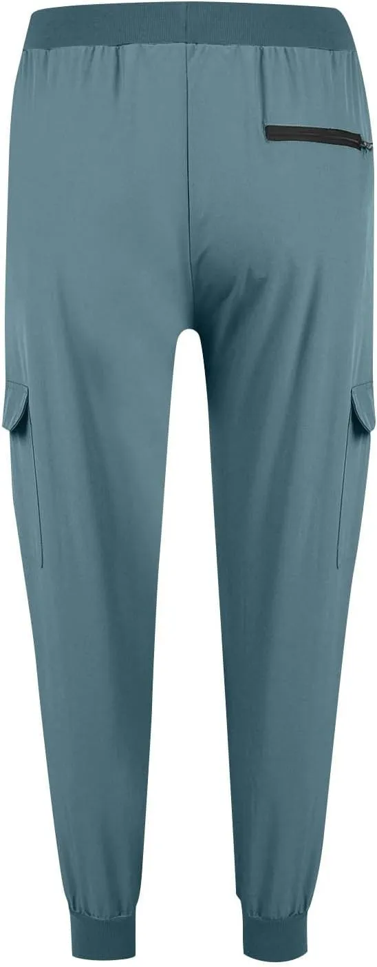 Women's Lightweight Quick Dry Hiking Running Pants Outdoor Sports Breathable Zipper Pockets Athletic Workout Pants