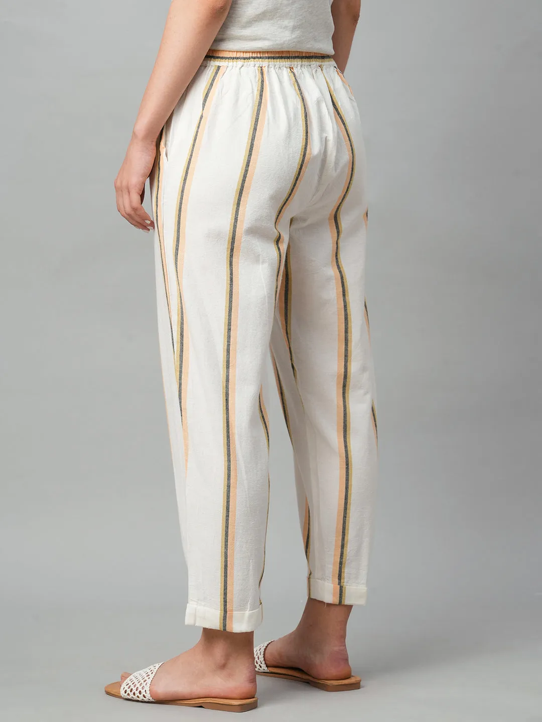 Women's Natural Cotton Linen Regular Fit Pant