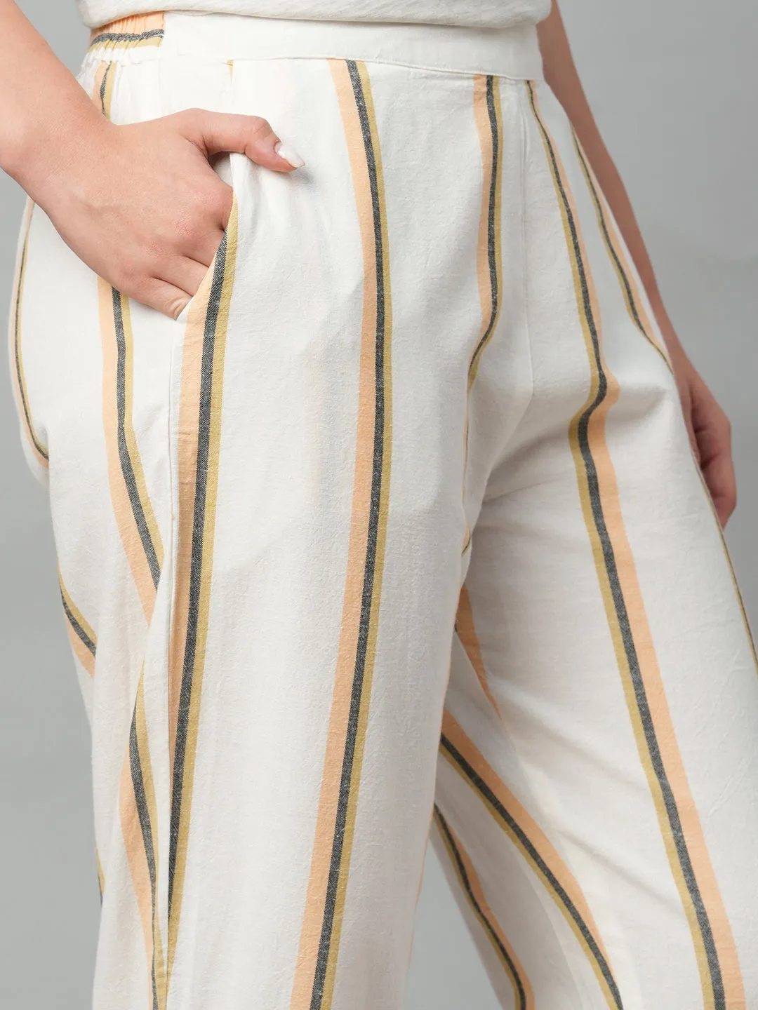 Women's Natural Cotton Linen Regular Fit Pant