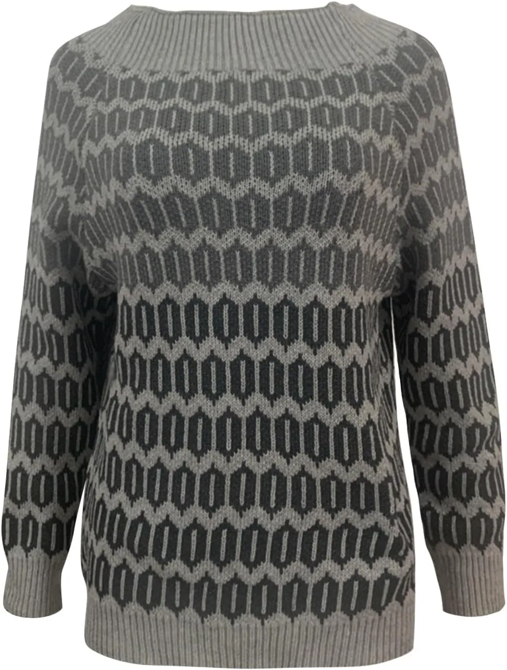 Womens Plus Size Sweater Round Neck Knit Loose Large Rainbow Sweater Female Fall Fuzzy Knit Warm Pullover Sweater