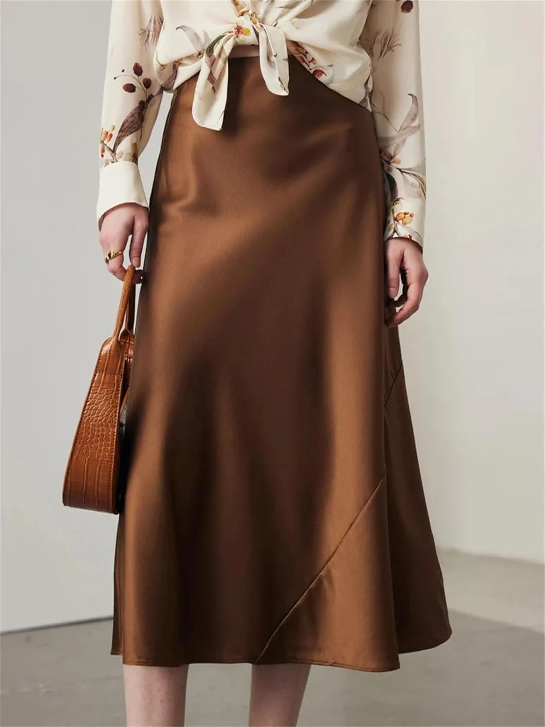 Women's Silk-Blend Skirt, 90 Percent Silk 10 Percent Spandex