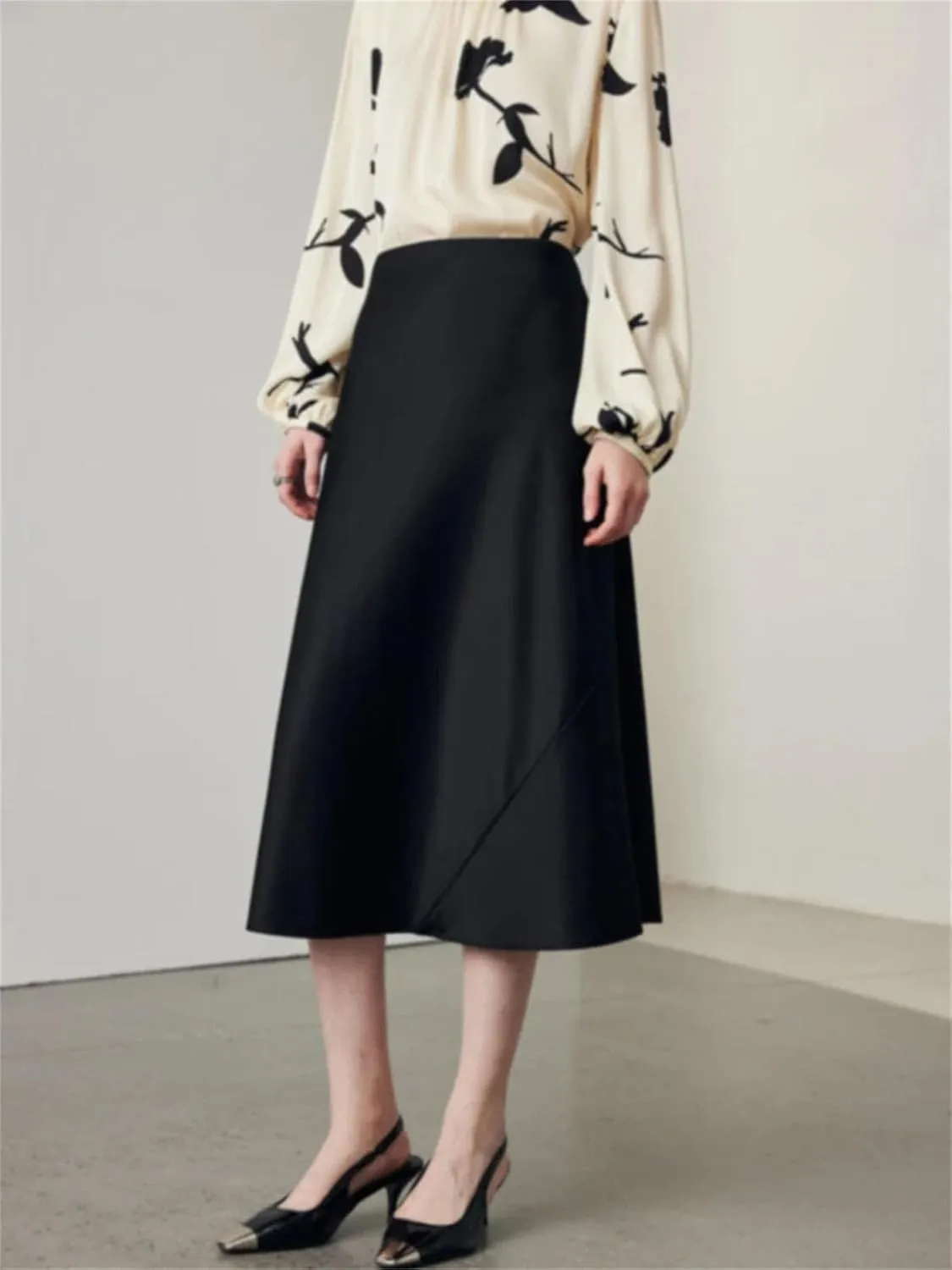 Women's Silk-Blend Skirt, 90 Percent Silk 10 Percent Spandex
