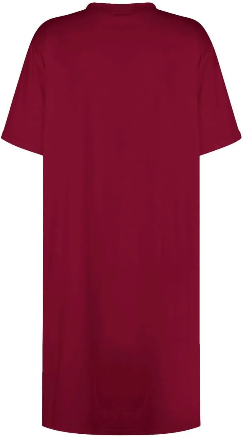 Women's Sun Dresses 2025 Vacation Summer Casual Loose Trendy Short Sleeve Round Neck Solid Color Dress, S-2XL