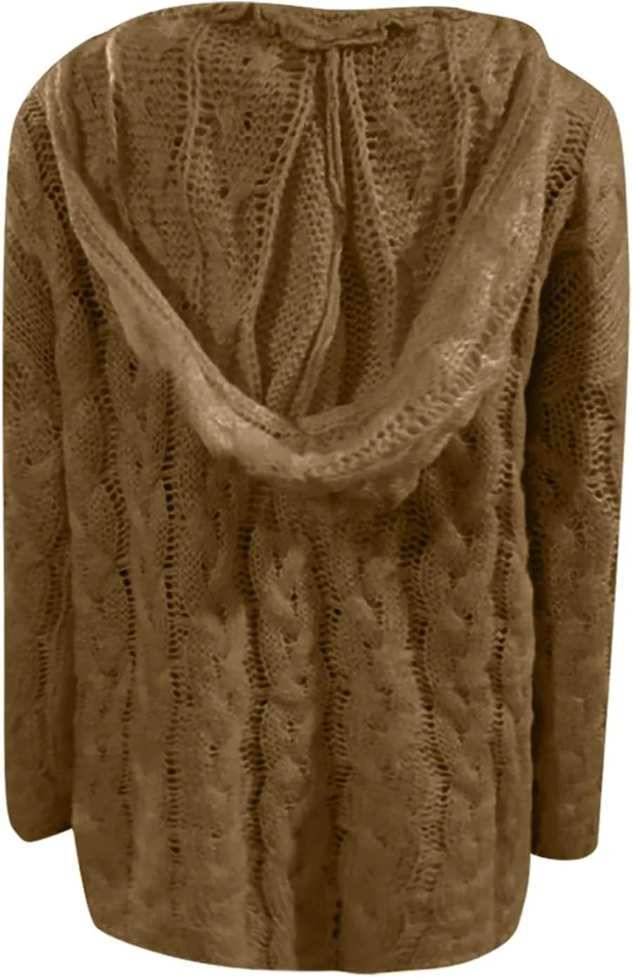 Women's Sweaters Hoodies Casual Oversized V Neck Sexy Hollow Crochet Sweater Long Sleeve Pullover Loose Tops