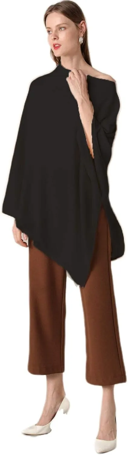Women's Winter Warm Soft wool blend Poncho Knit cape shawls and wraps