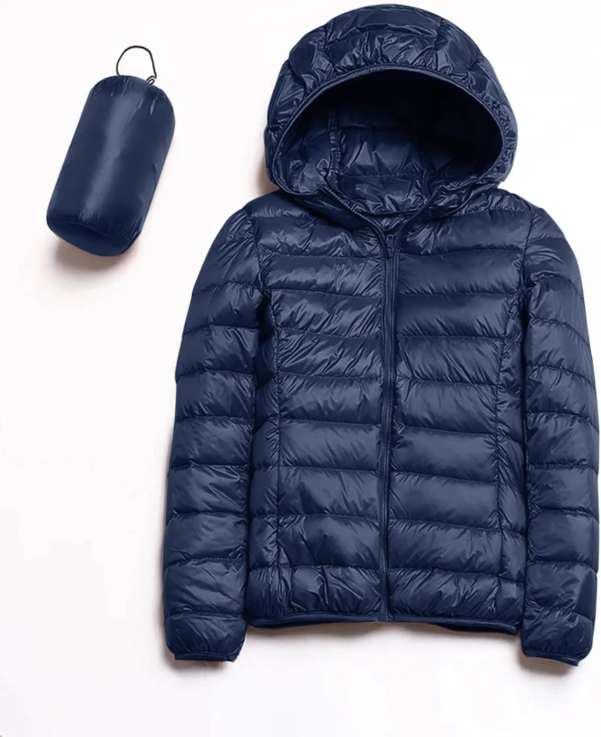 Womens Winter Waterproof Ski Jackets Hooded Lightweight Packable Puffer Jacket Down Coats Windproof Warm Trench Coat