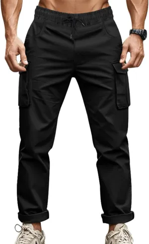 Work Pants for Men Classic Stretch Breathable Military Hiking Big and Tall Ripstop Sweatpants