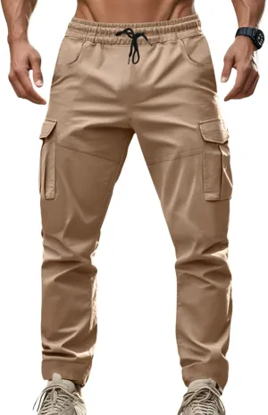 Work Pants for Men Classic Stretch Breathable Military Hiking Big and Tall Ripstop Sweatpants