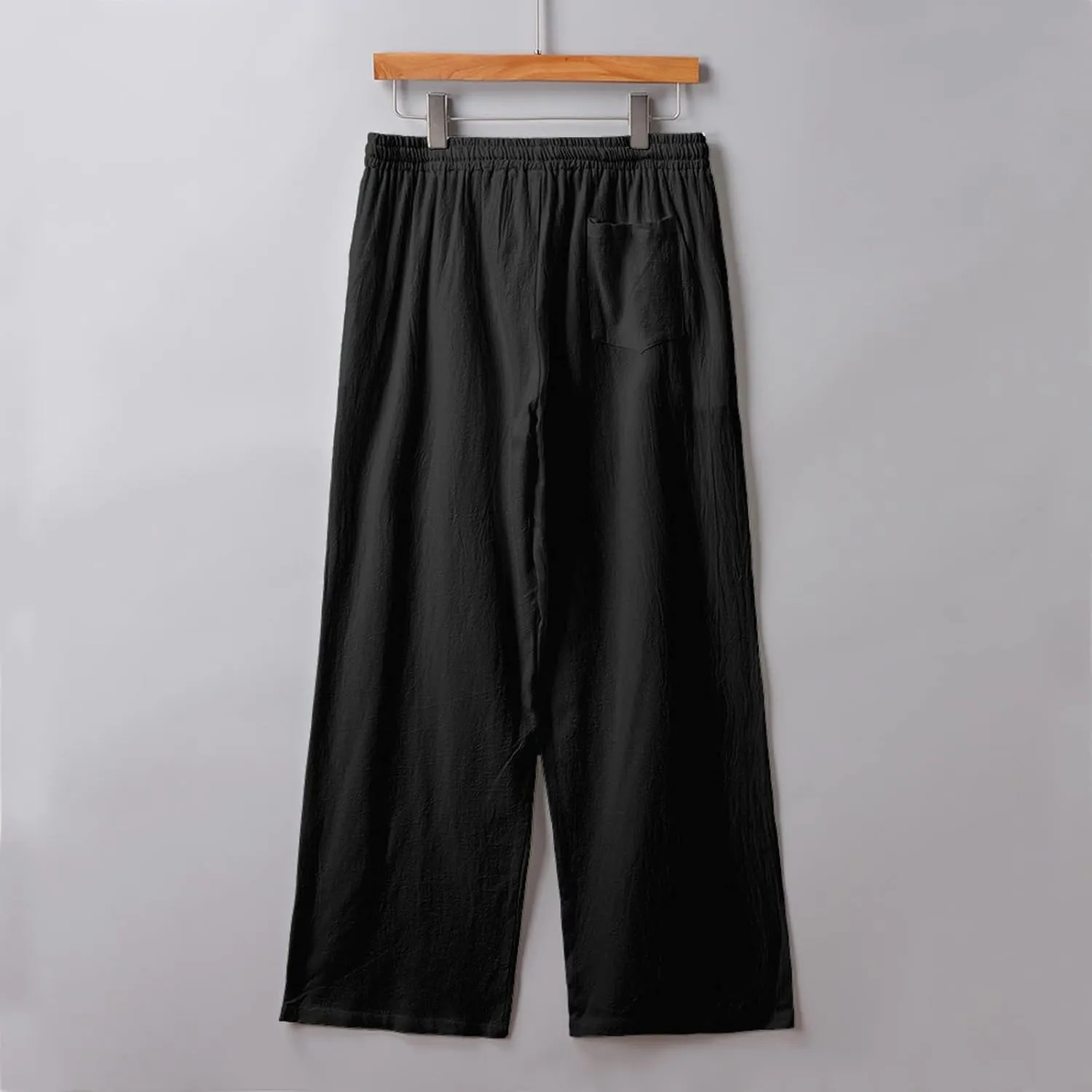 Ymosrh Men's Pants Plus Size Loose Drawstring Casual Pants Linen Breathable Sports Pants Joggers, S-5XL