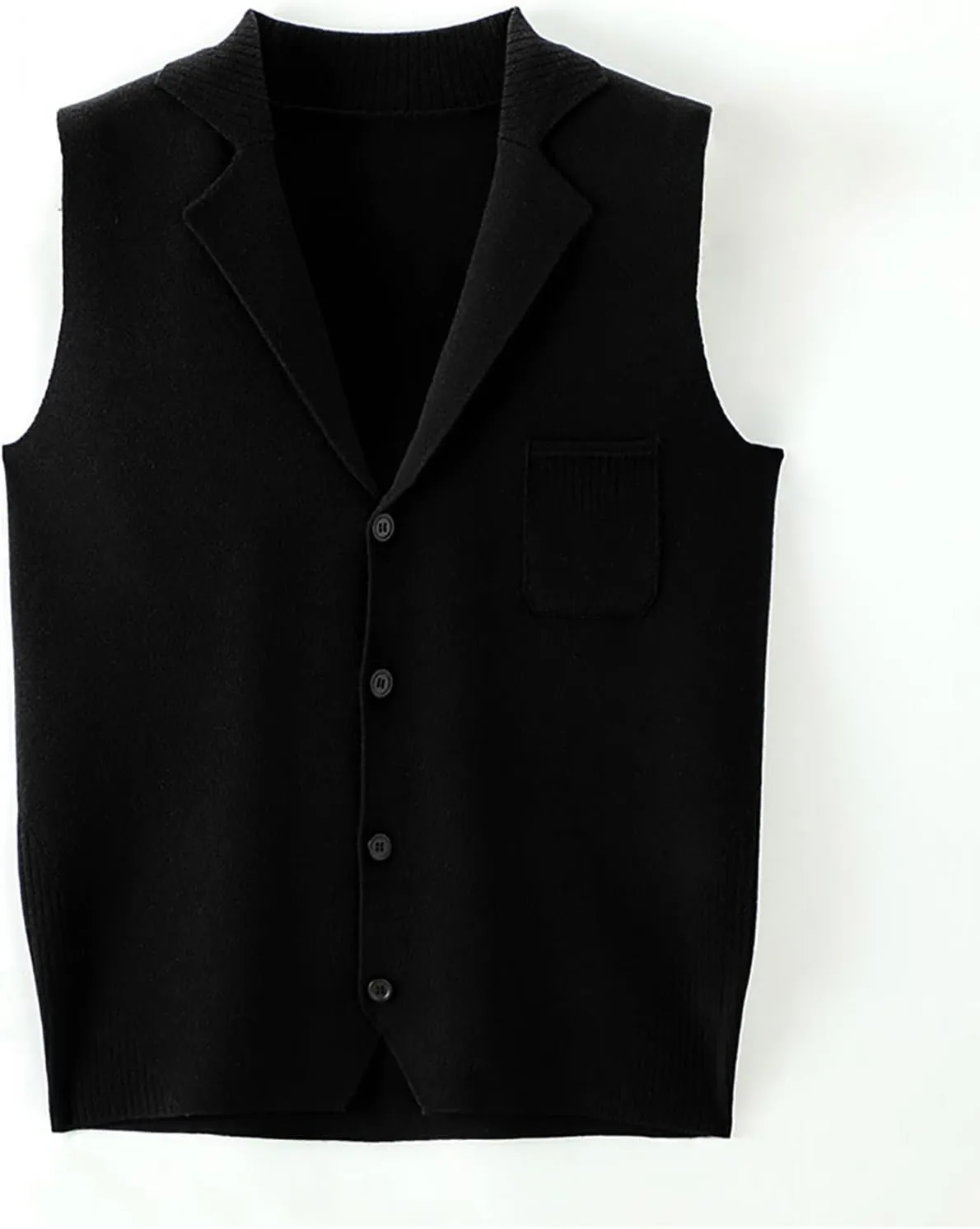 yoeasy Men's Cashmere Wool Blended Button Vest Relax Fit Lightweight V-Neck Sweater Cardigan Sweater