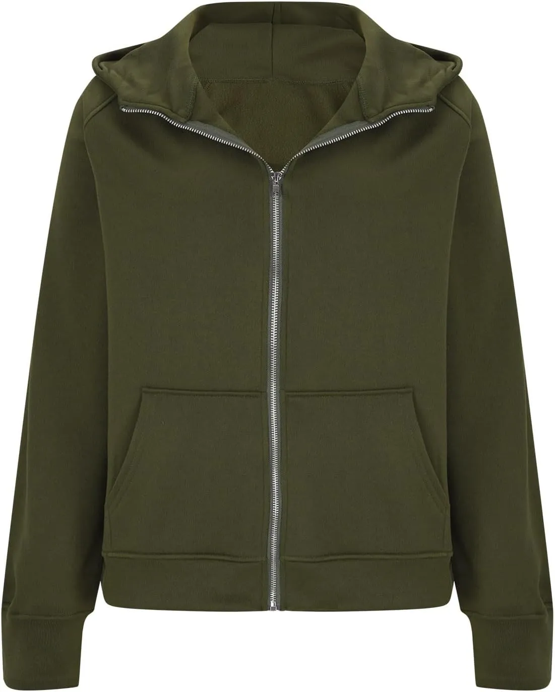 Zip Up Hoodie for Women Long Sleeve Zip Up Lightweight Sweatshirts Casual Loose Fit Plain Hoodie with Thumb Hole