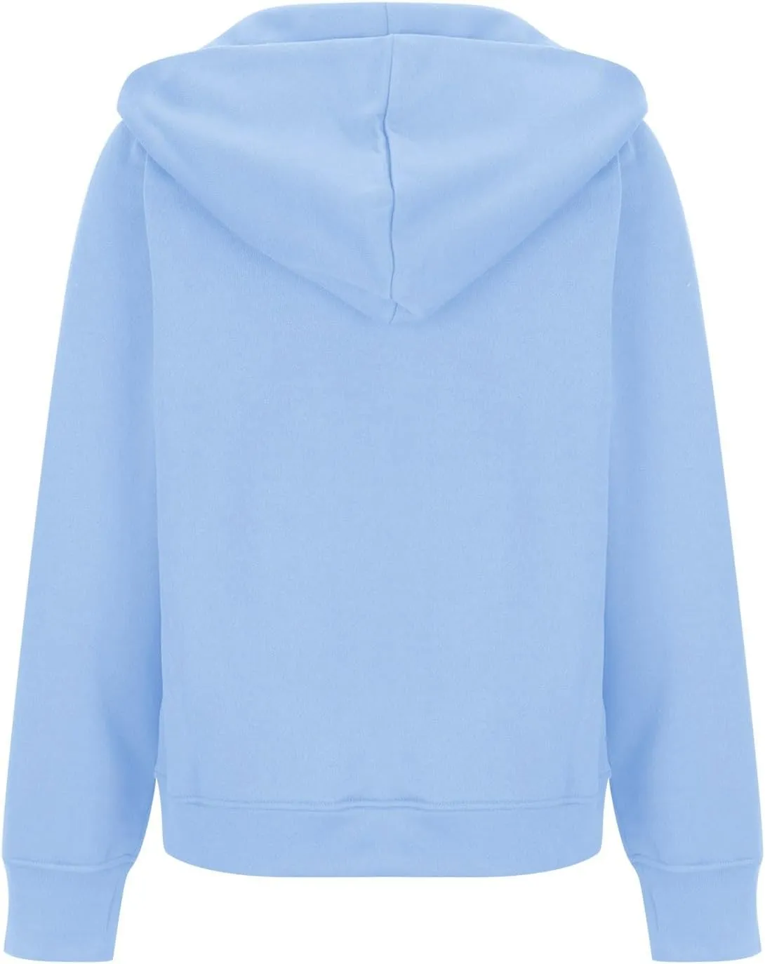 Zip Up Hoodie for Women Long Sleeve Zip Up Lightweight Sweatshirts Casual Loose Fit Plain Hoodie with Thumb Hole