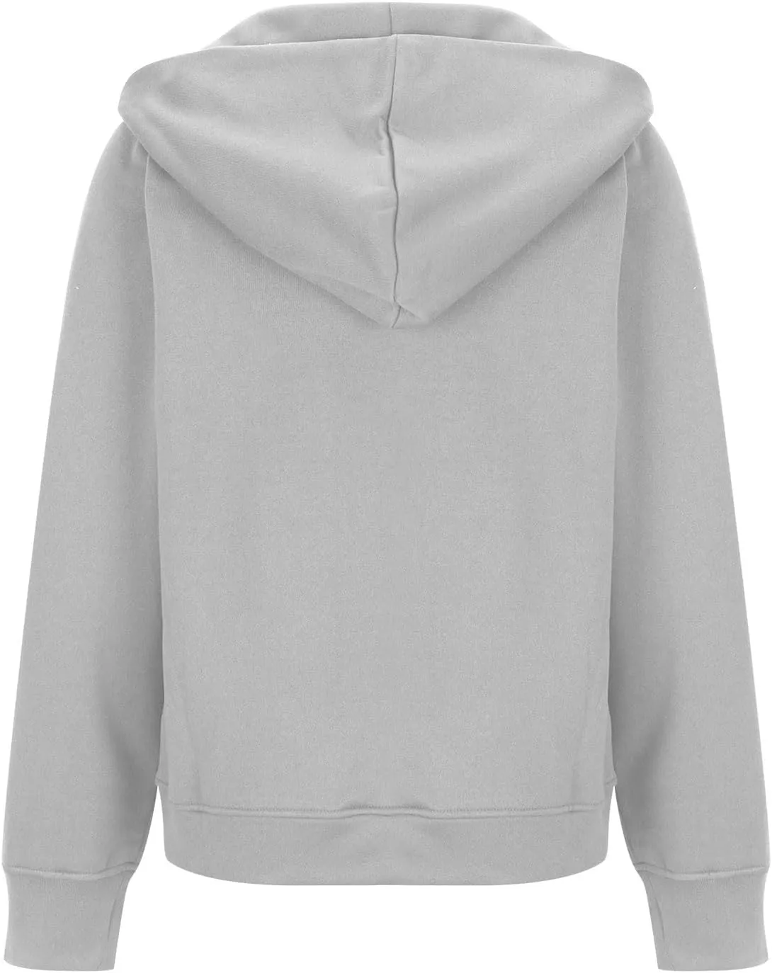 Zip Up Hoodie for Women Long Sleeve Zip Up Lightweight Sweatshirts Casual Loose Fit Plain Hoodie with Thumb Hole
