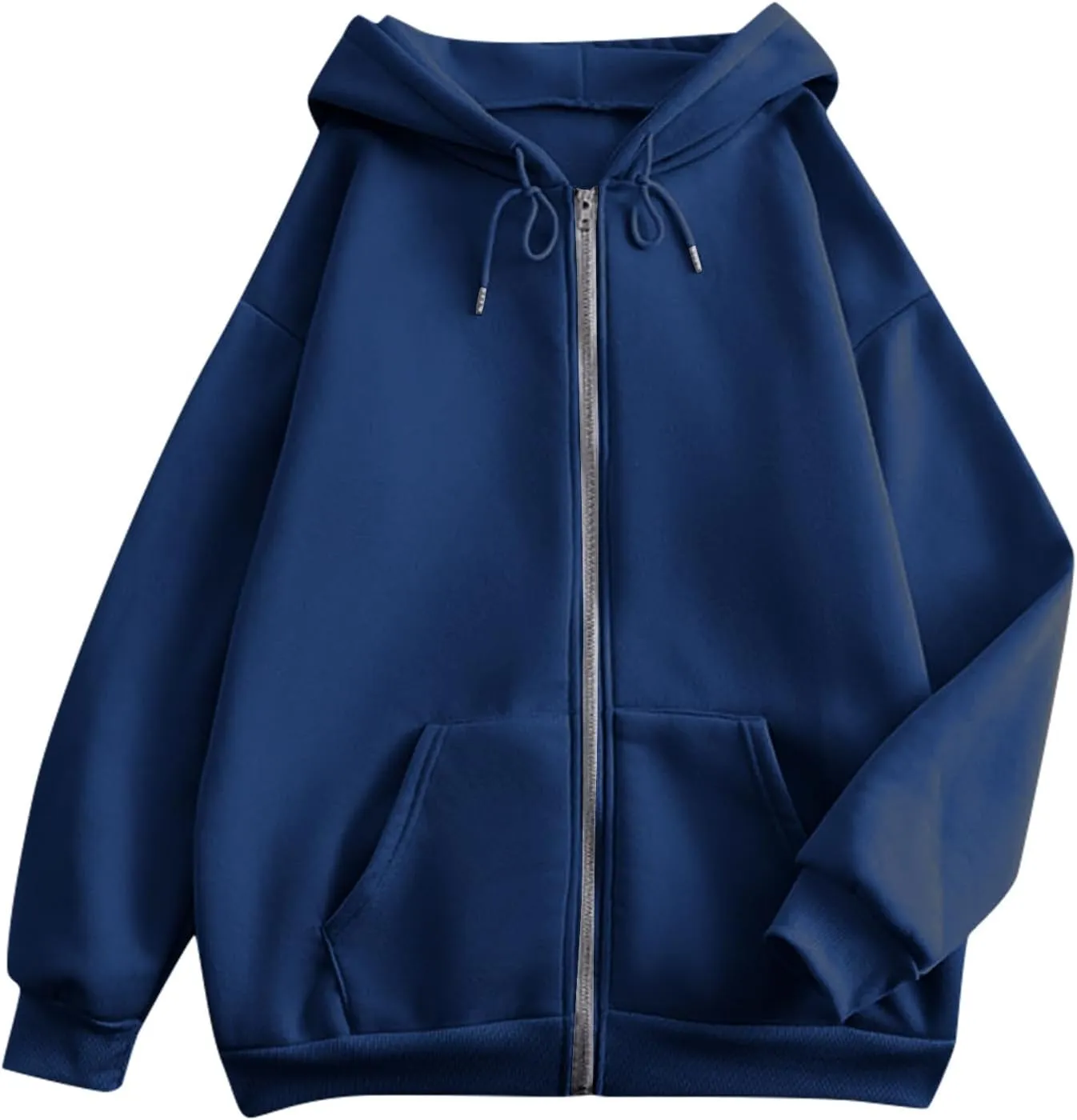 Zip Up Hoodie Women Fall Fashion 2024 Long Sleeve Zip Up Lightweight Sweatshirts Loose Fit Workout Plain Hoodie