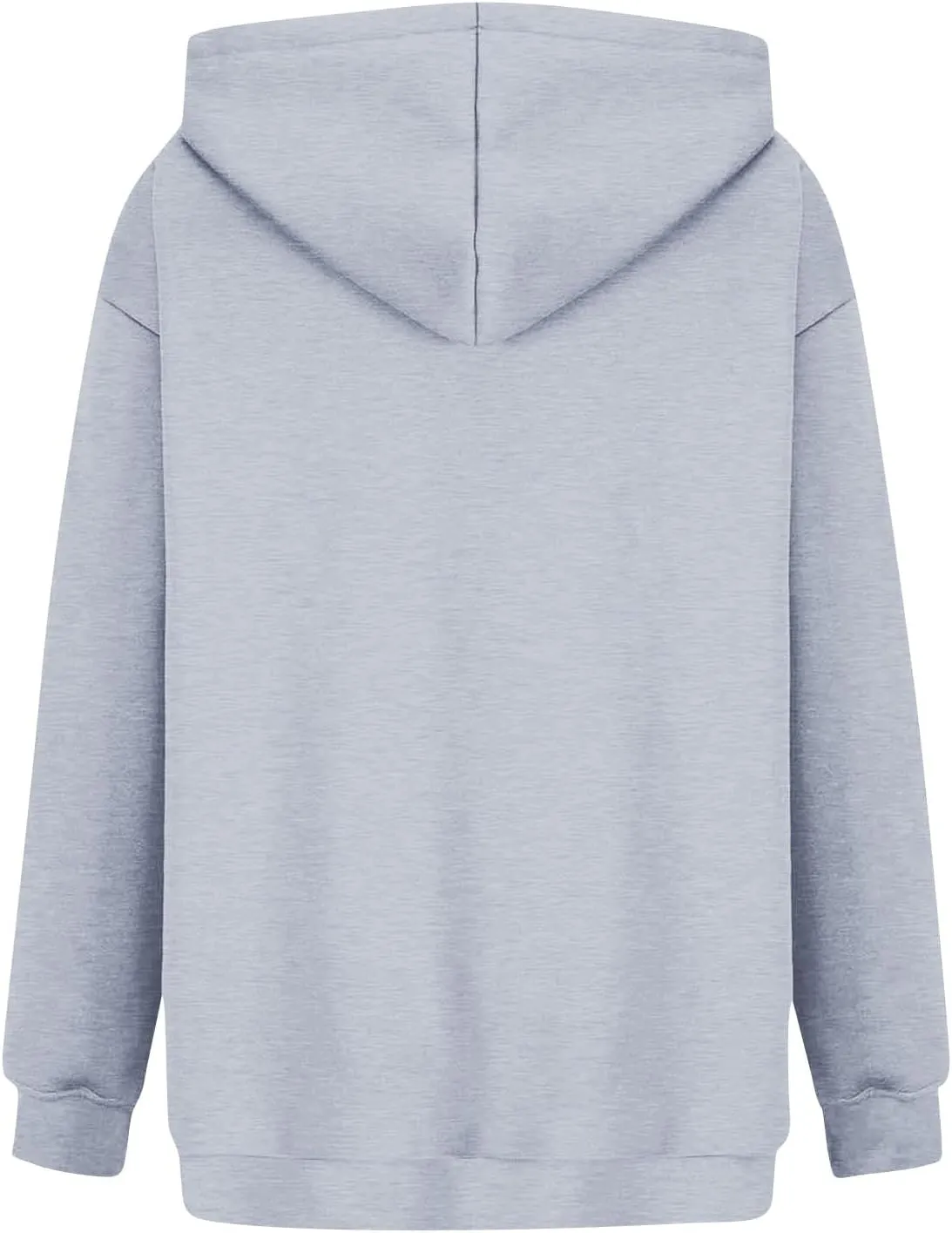 Zip Up Hoodie Women Lightweight Fleece Zip Up Jacket Casual Loose Long Sleeve Plain Hooded Sweatshirt with Pockets