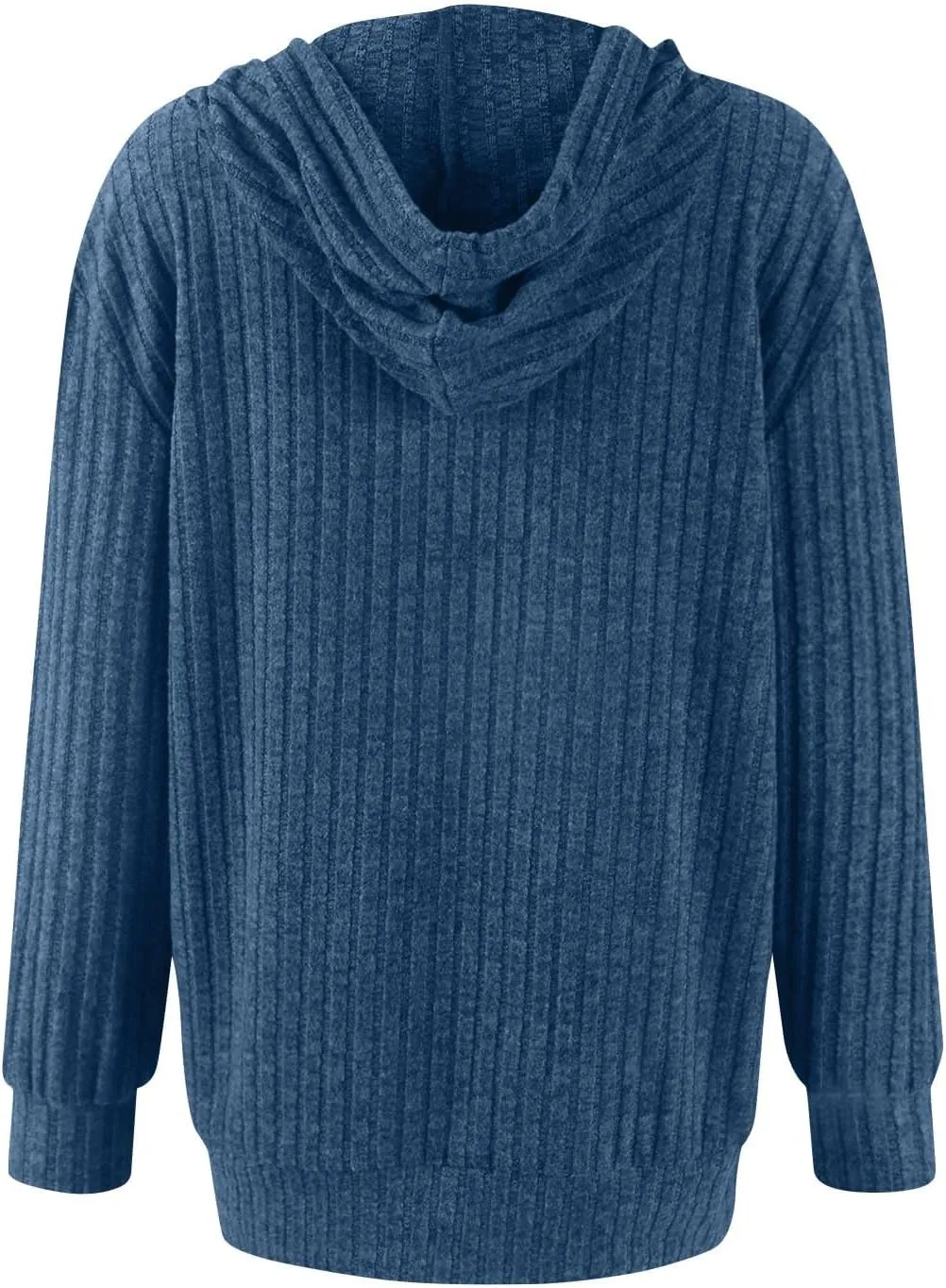 Zip Up Hoodie Women Oversized Zip Up Sweaters Casual Drawstring Lightweight Knit Athletic Zip Up Jackets with Pockets