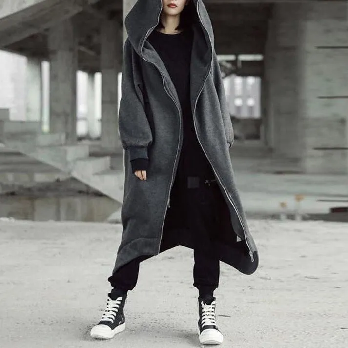 Zipper Hooded Plus Fleece Long Wholesale Sweatshirts And Hoodies