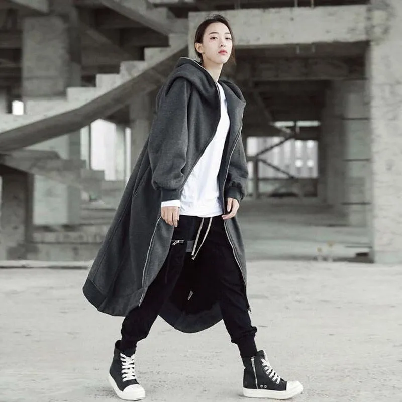 Zipper Hooded Plus Fleece Long Wholesale Sweatshirts And Hoodies