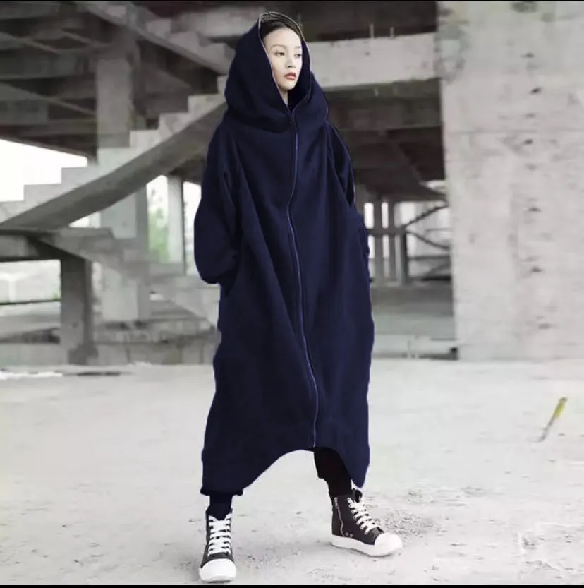 Zipper Hooded Plus Fleece Long Wholesale Sweatshirts And Hoodies