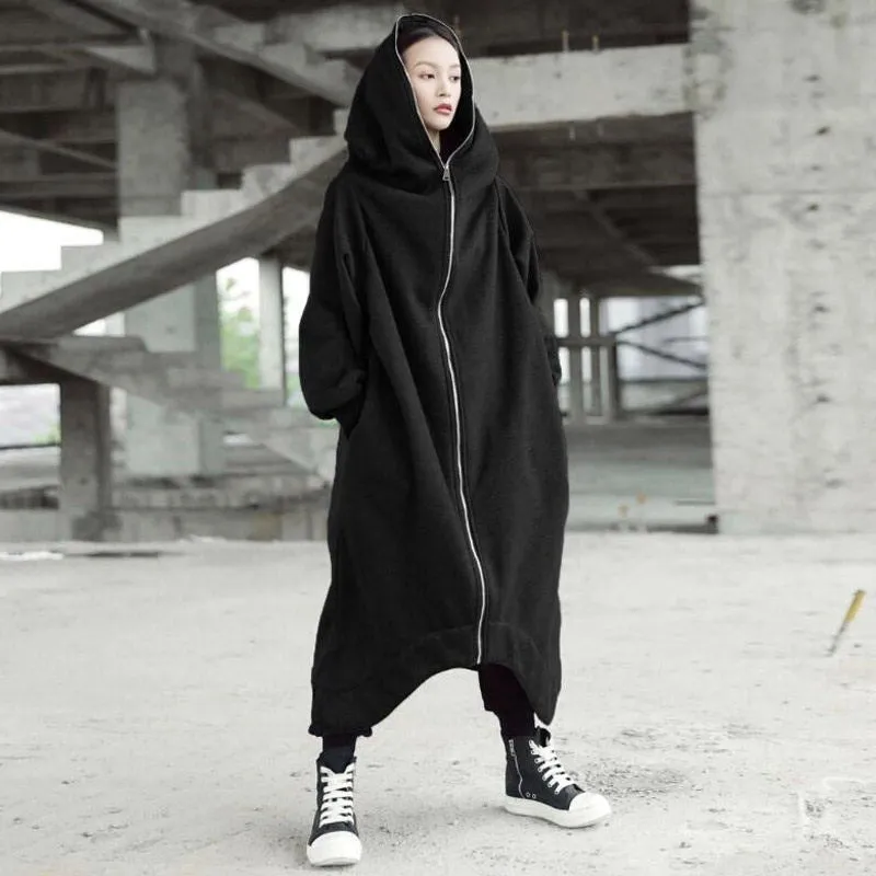 Zipper Hooded Plus Fleece Long Wholesale Sweatshirts And Hoodies