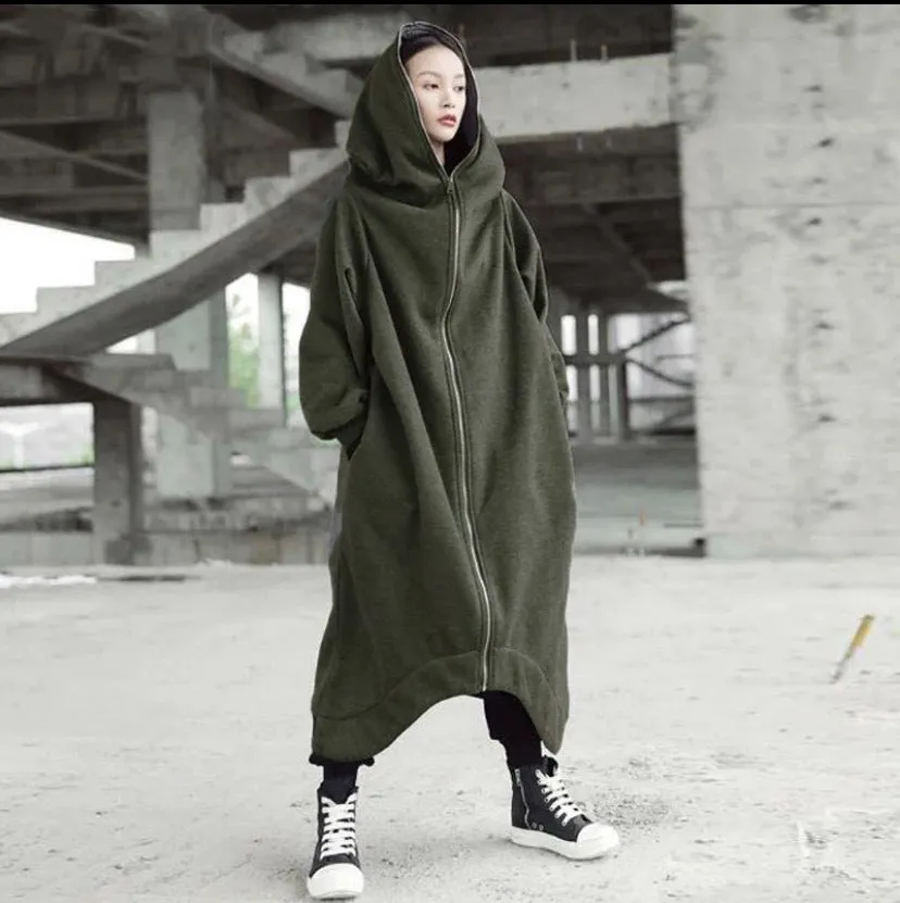 Zipper Hooded Plus Fleece Long Wholesale Sweatshirts And Hoodies