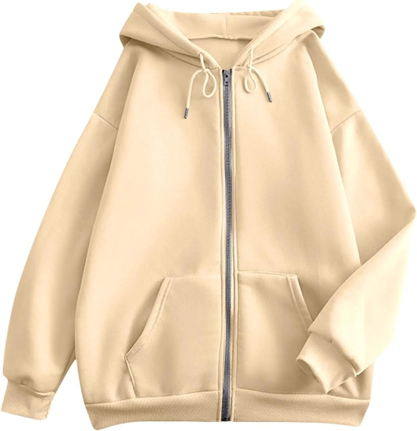 Zipper Hoodies for Women Plus Size Zip Up Hoodies Oversized Sweatshirts Y2K Jacket Pockets Patchwork T-Shirt Hoodie